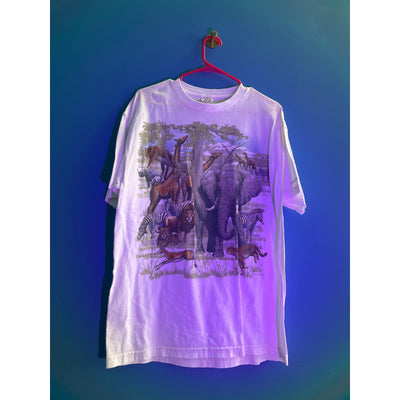 90’s Vintage Habitat African Safari Nature Keep It Wild Shirt Men's Size Large