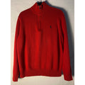 Vintage Polo by Ralph Lauren Red Polo Sweater Quarter Zip Pullover Size XL