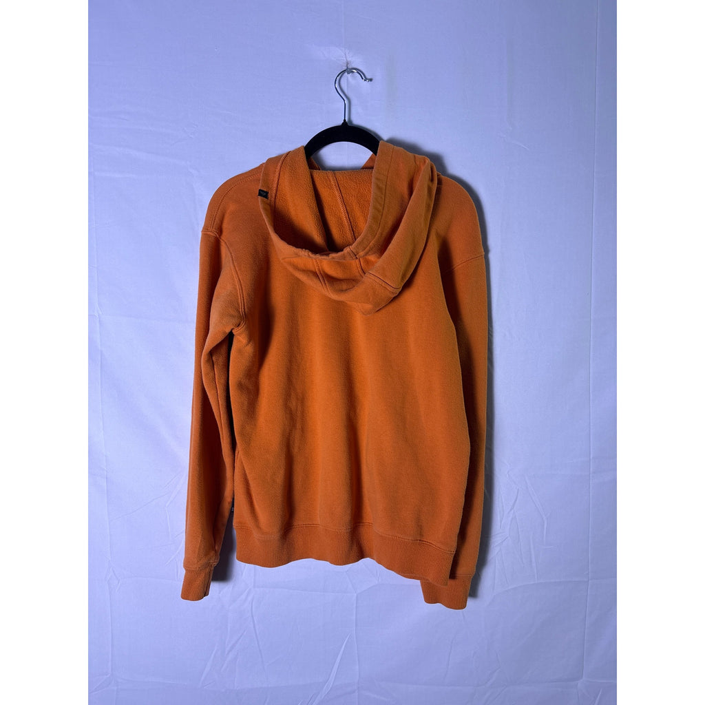 Vintage 90s Quiksilver Logo Graphic Print Orange Pullover Hoodie Women's Large