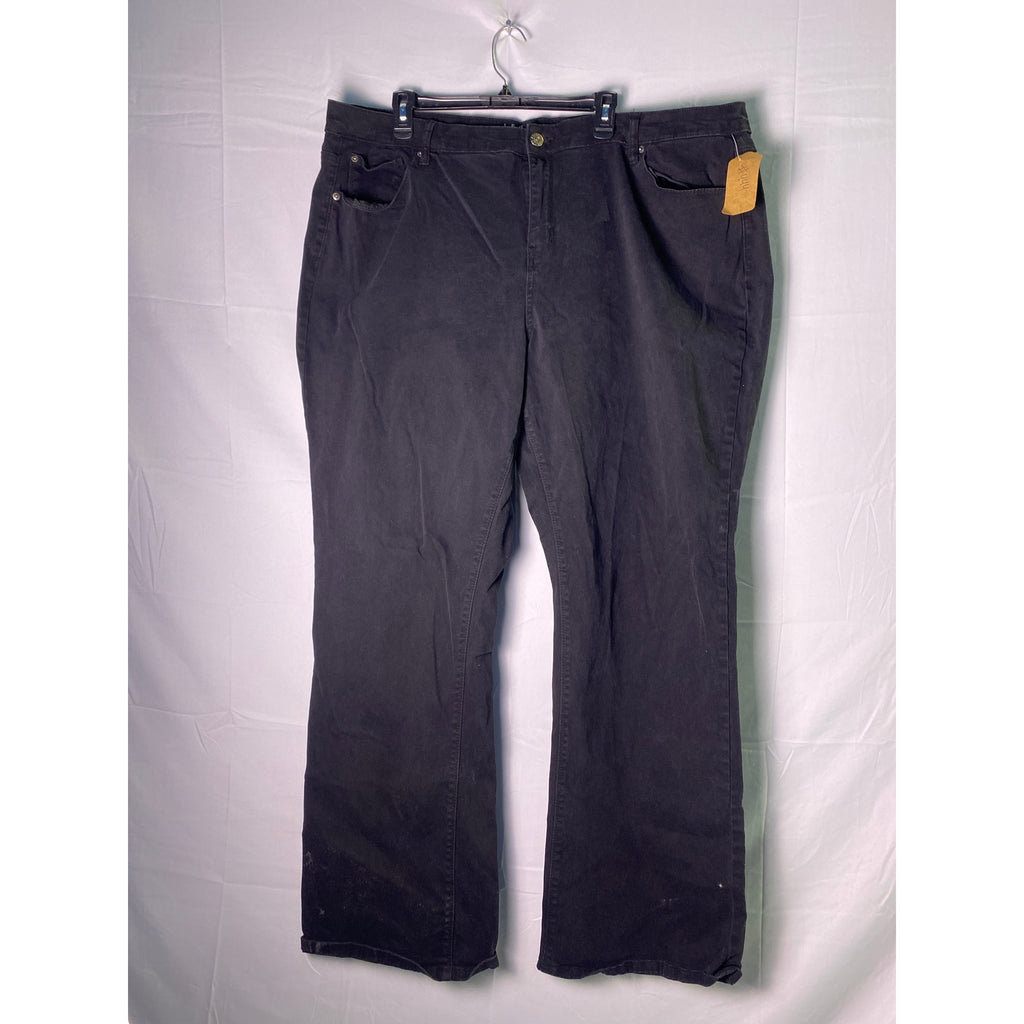 Ashley Stewart Black Denim Bootcut Dark Wash Jeans Women's Size 26