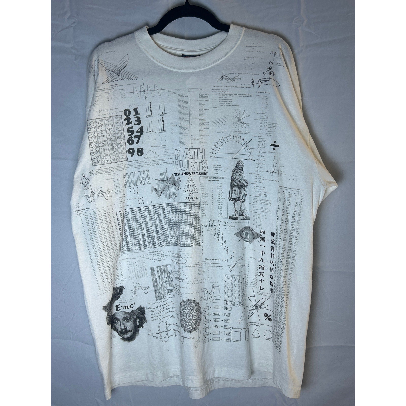 SOFFE Math Hurts Test Answer Short Sleeve White Black T-shirt Size XL