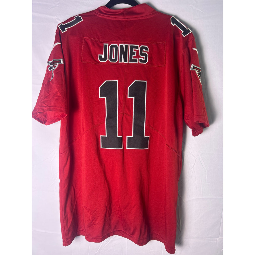 Nike NFL Atlanta Falcons Julio Jones #11 Red Embroidered Jersey Shirt Mens Large