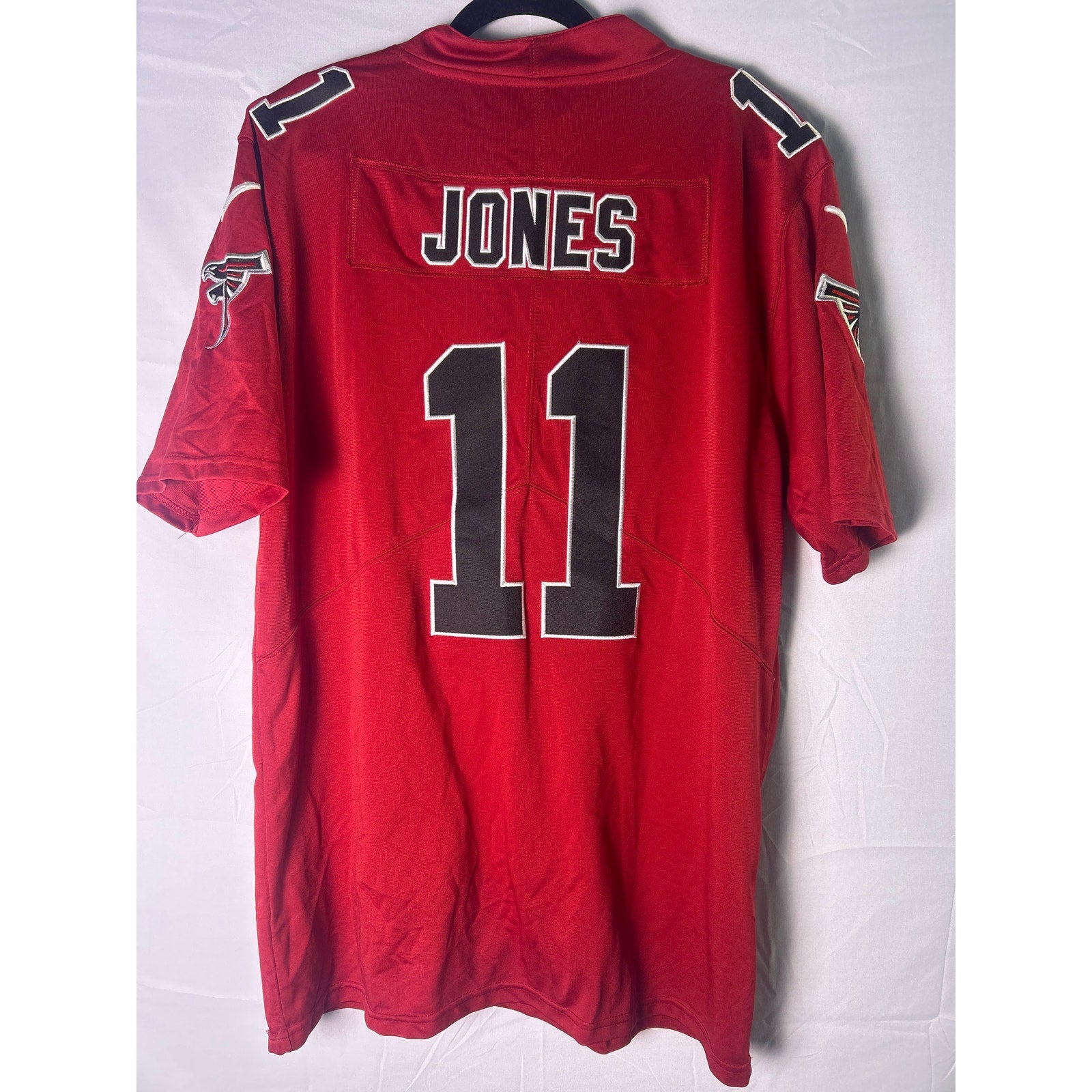 Nike NFL Atlanta Falcons Julio Jones #11 Red Embroidered Jersey Shirt Mens Large