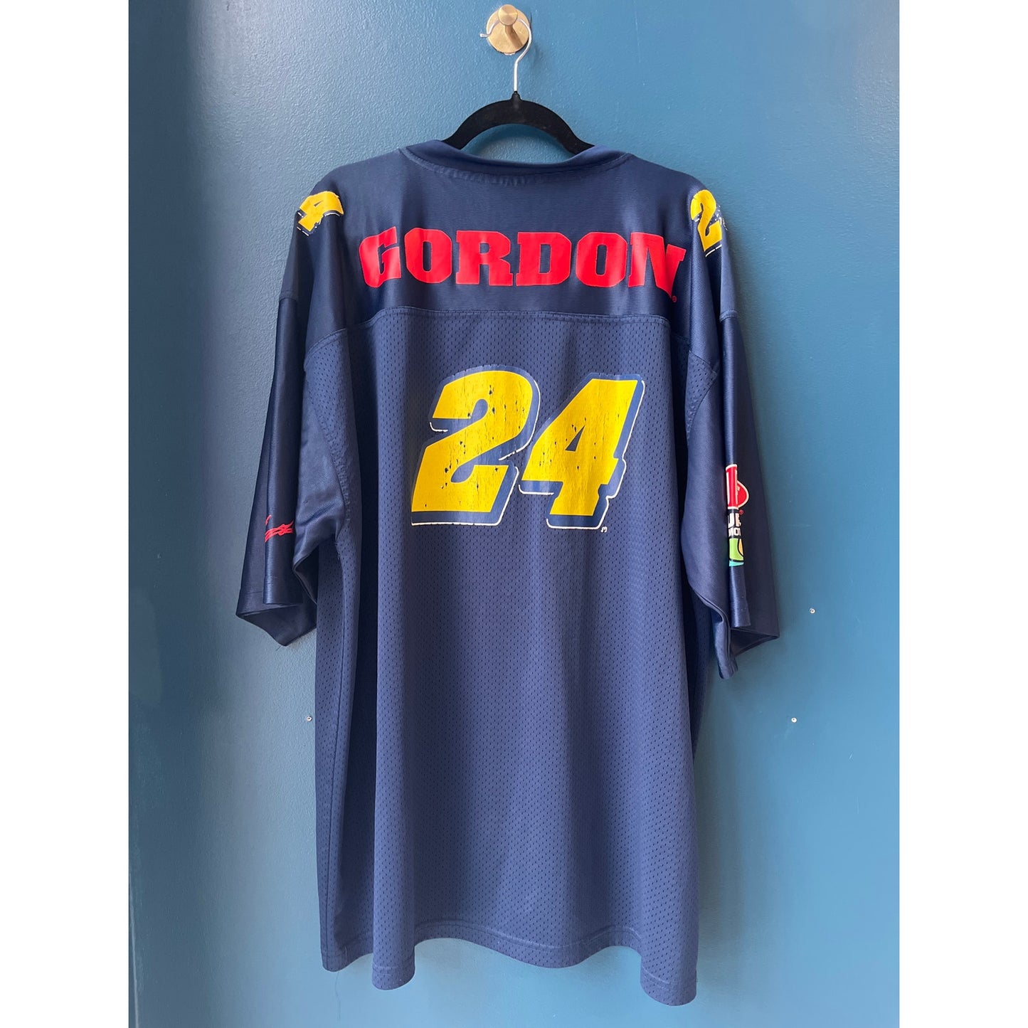 Chase Authentics Jeff Gordon V-Neck Shirt Jersey Blue Men's Size XXL