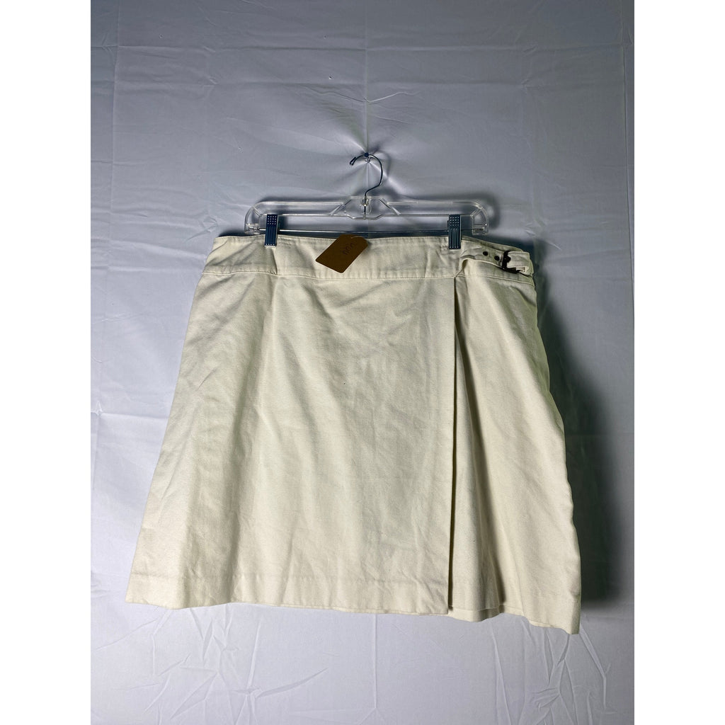 Talbots Straight Pencil Khaki Wrap Mini Skirt Women's Size XL