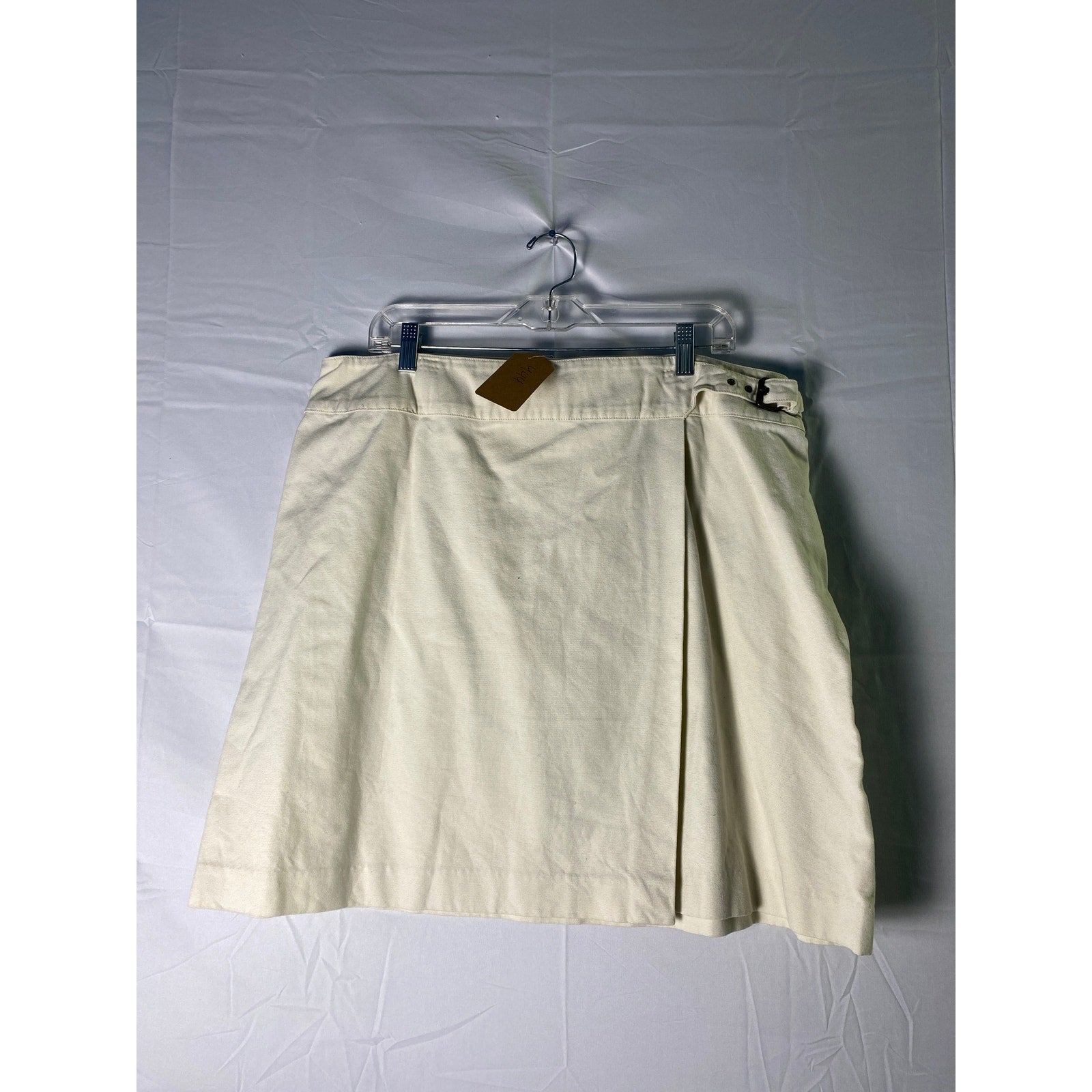 Talbots Straight Pencil Khaki Wrap Mini Skirt Women's Size XL