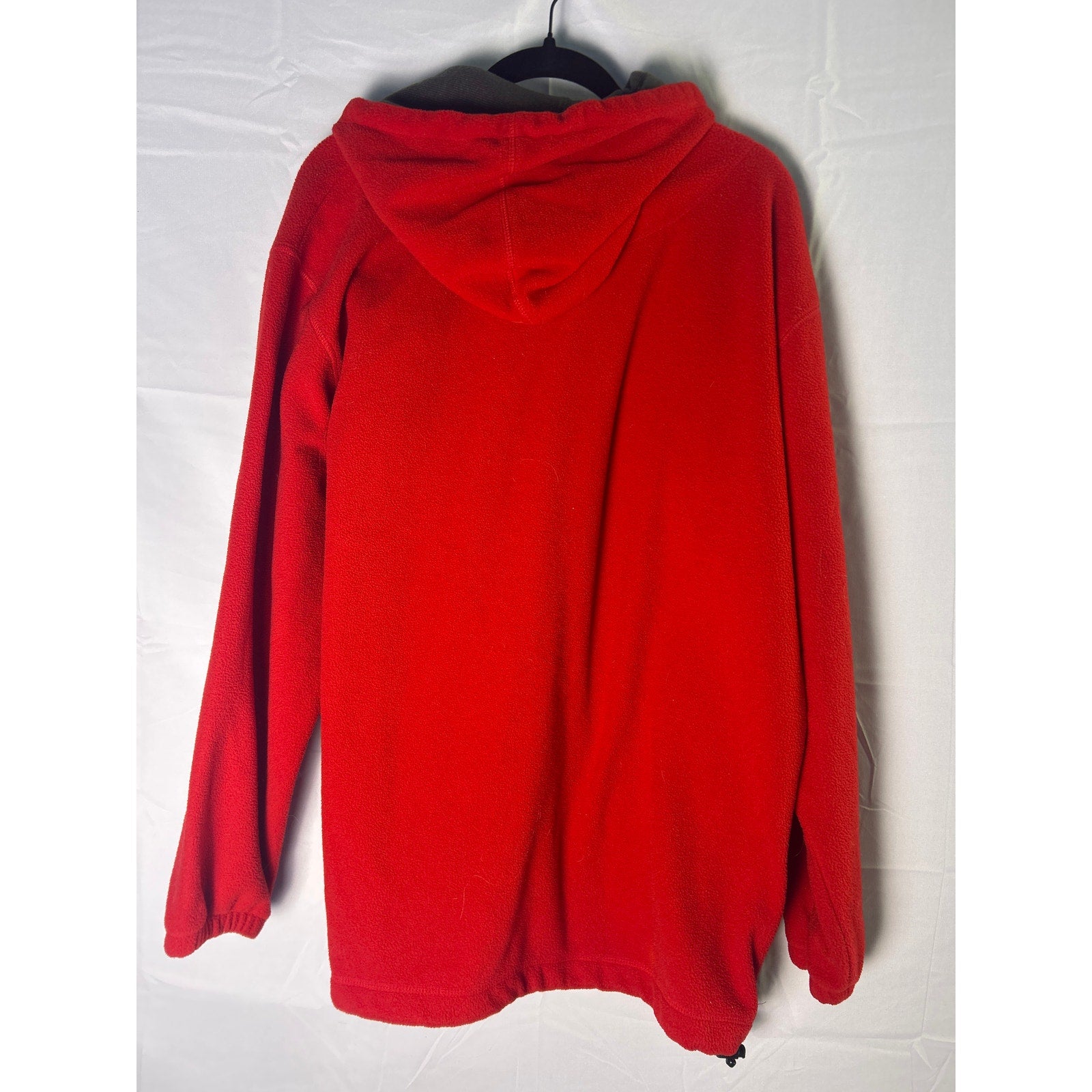Vintage 90's Southpole Oversized Fleece Red Pullover Hoodie Sweatshirt Medium