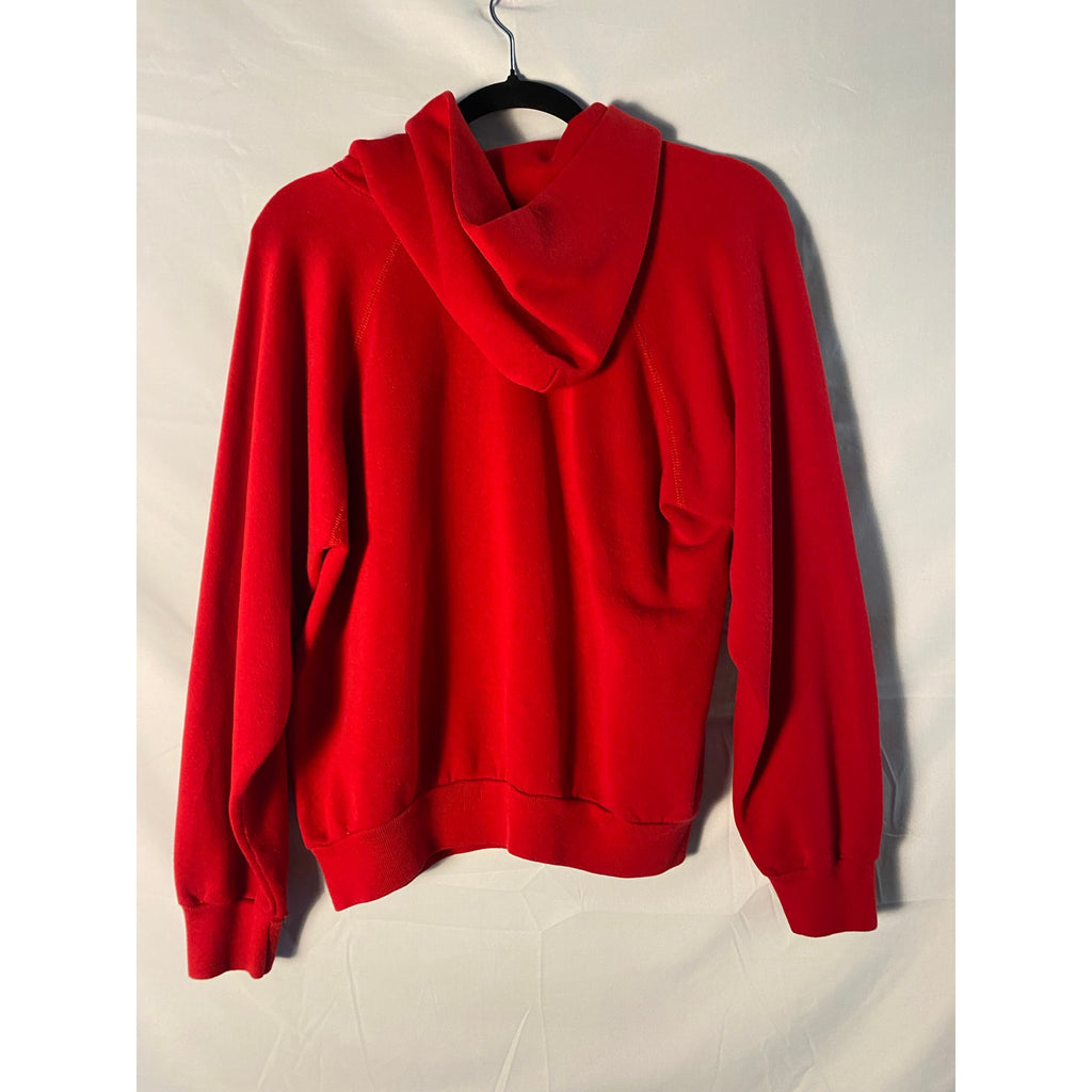 Vintage 80s IU Indiana Mended Red Hoodie w/o Drawstring