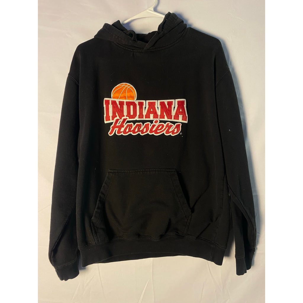 IU Indiana University Hoosiers Basketball Hoodie Sweater Black Mens Size Medium