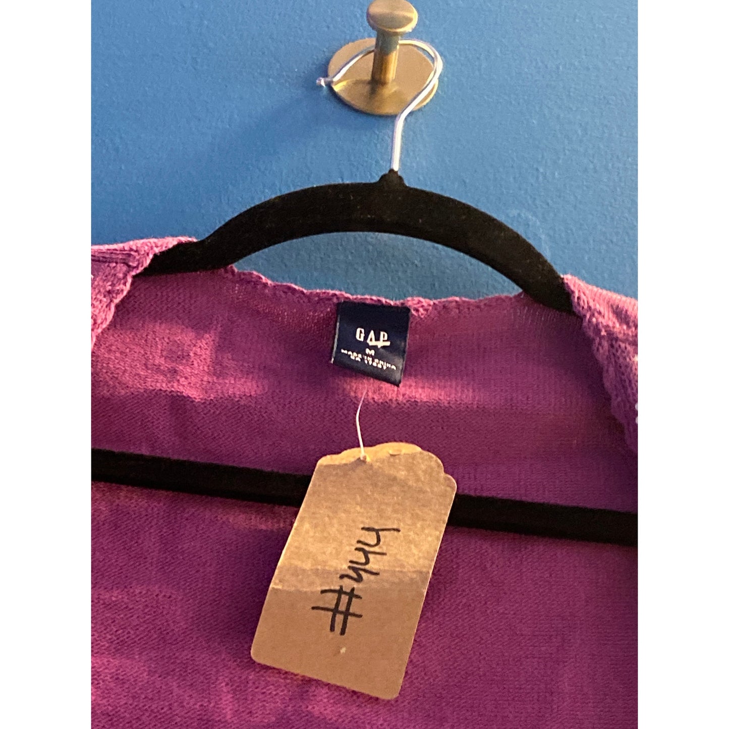 Gap Open Crop Top Cardigan Sweater Purple Women's Size Medium