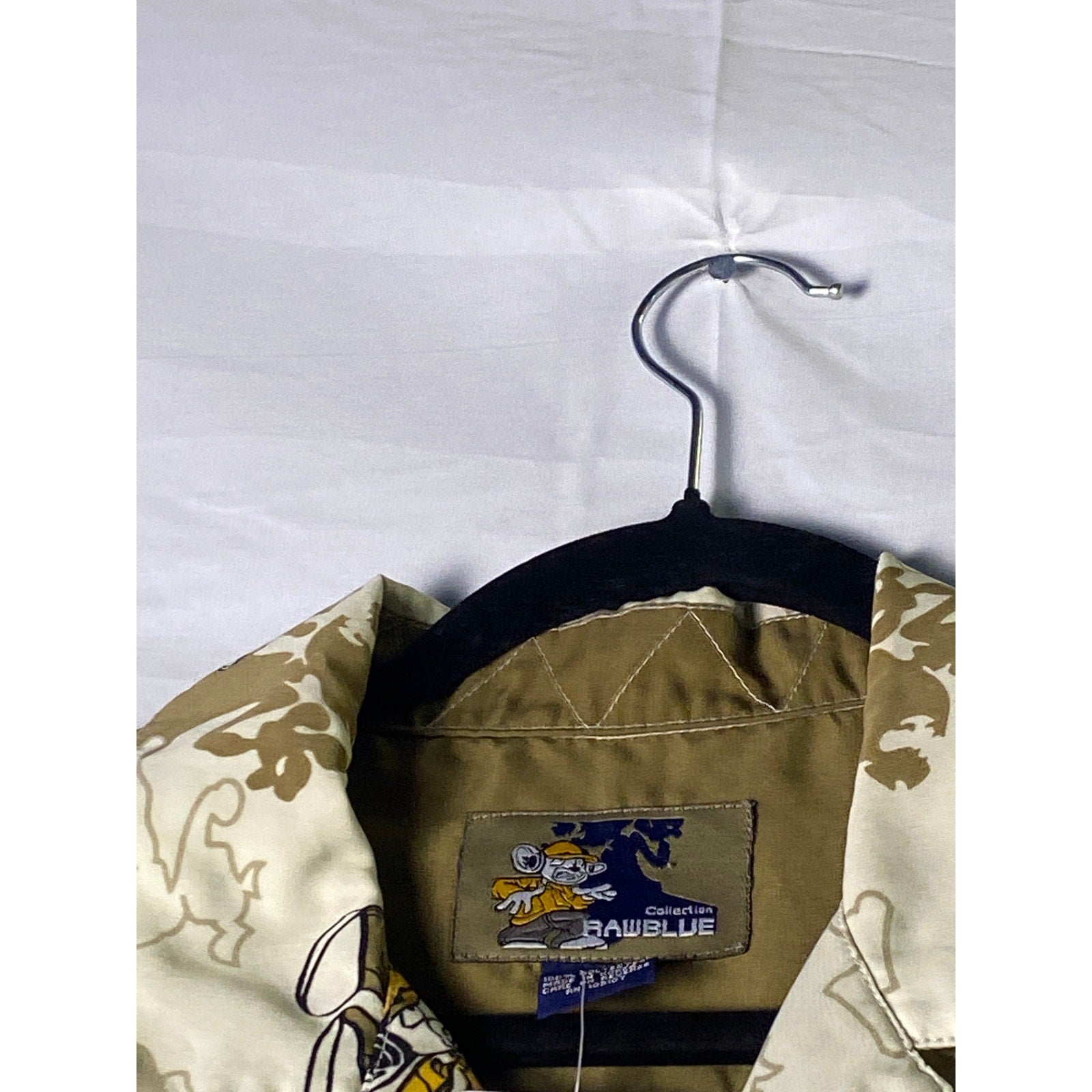 Collection Rawblue Button Up Shirt Hawaiian Mouse Ghost Shadows Men's Size XL