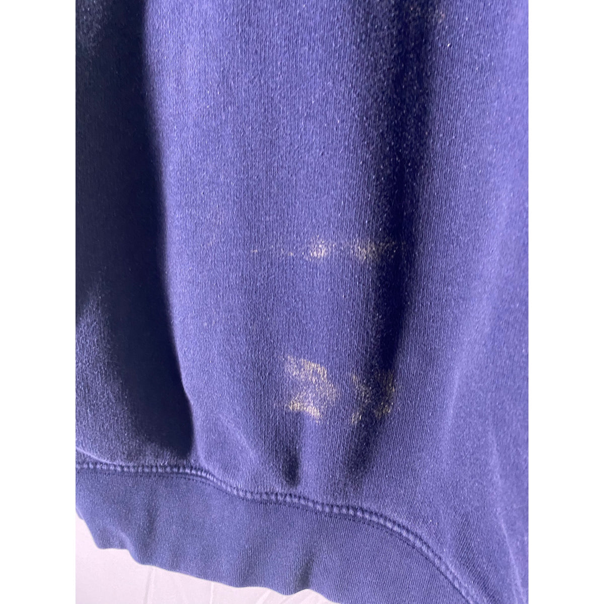 Y2K Nike Swoosh Logo Graphic Print Pullover Hoodie Navy Blue Men's Size Large Faded Paint Grunge