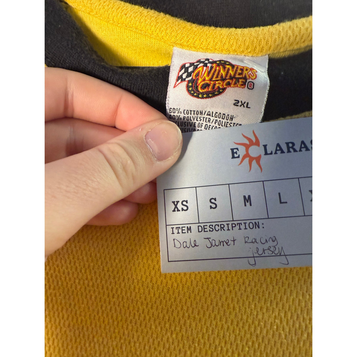 Winner's Circle Dale Jarrett 88 UPS Racing Jersey Yellow Black Long Sleeve 2XL