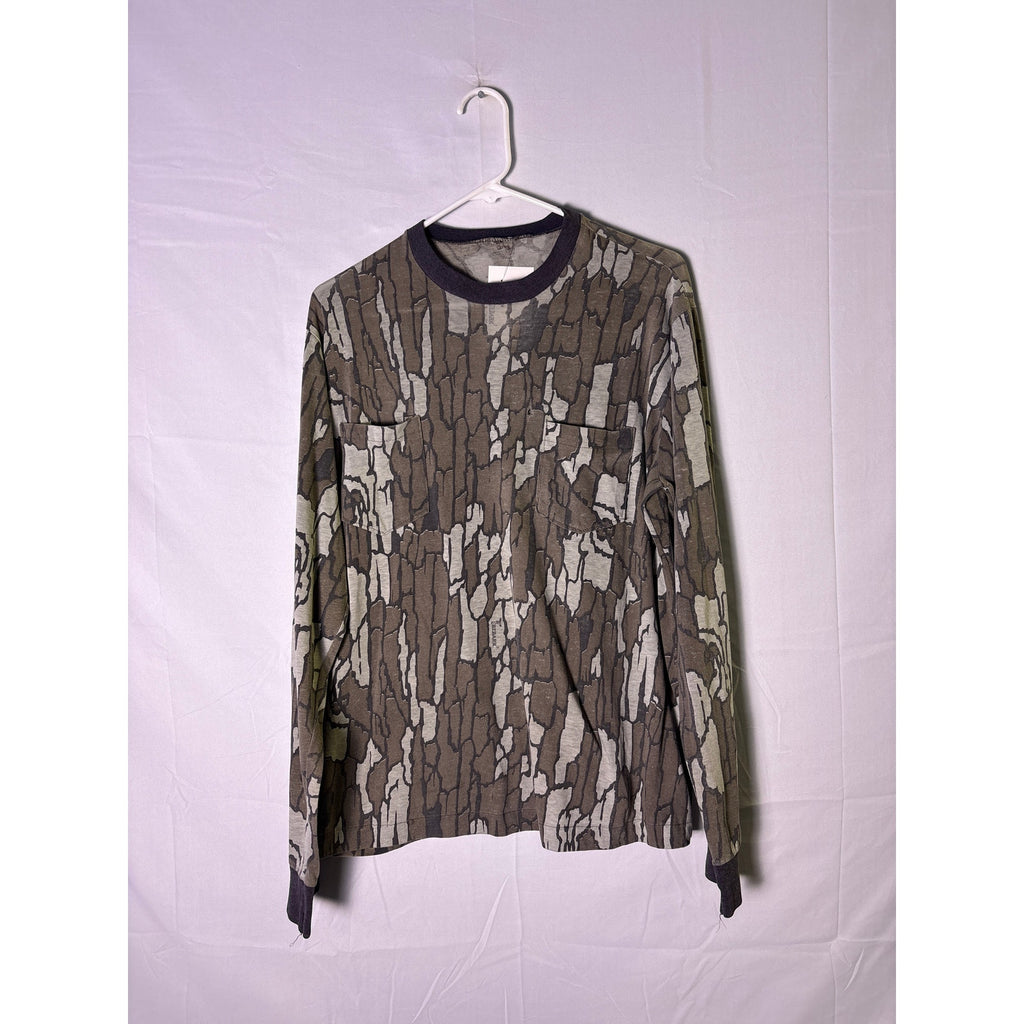Realtree Brown Camouflage Double Pocket Long Sleeve Shirt Men's Size Large