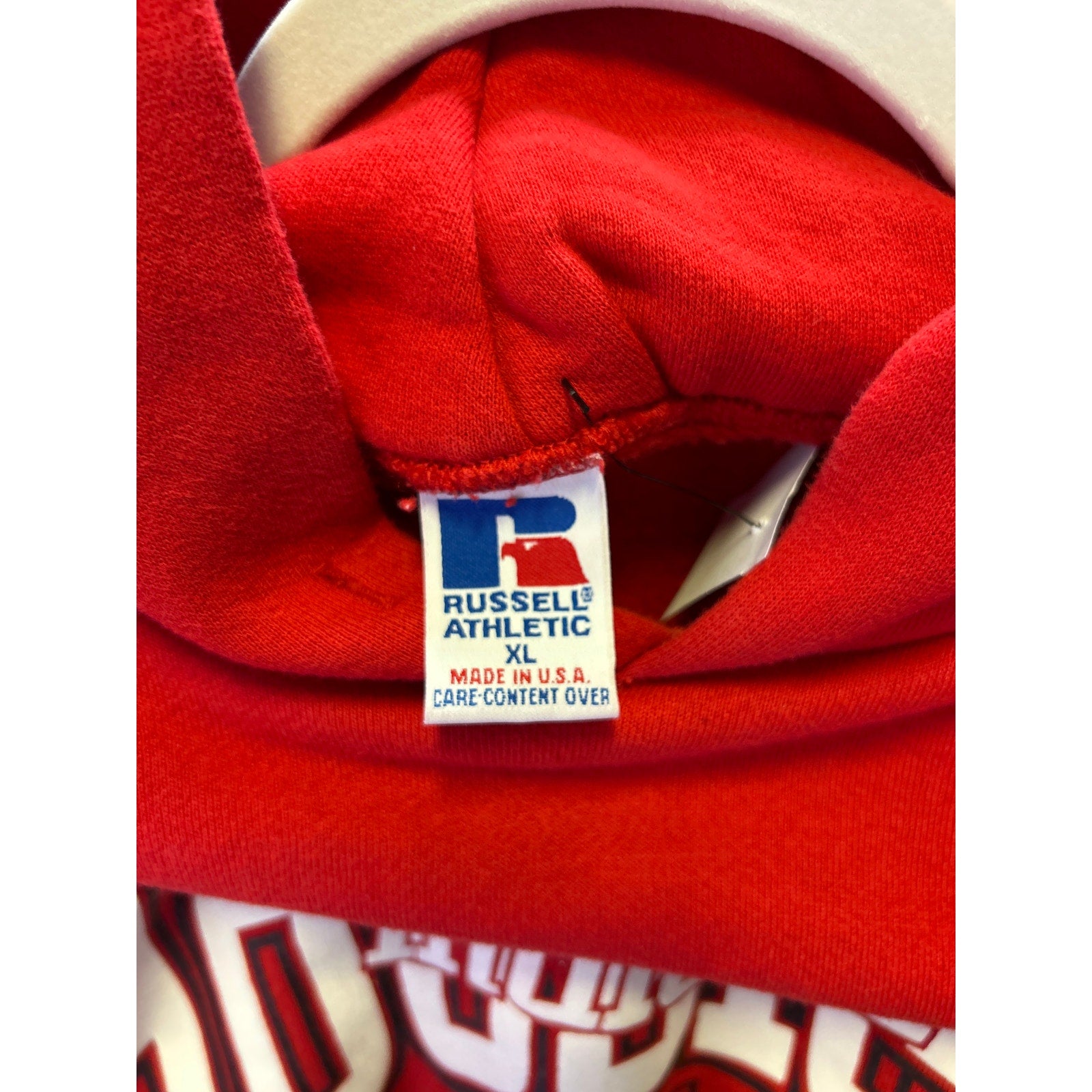 Russell Athletic Indiana Hoosiers Red Hoodie Pullover Sweatshirt Men's Size XL