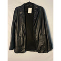 Black Have Leather Faux Open Jacket Front Pockets Men's Size Medium Motorcycle