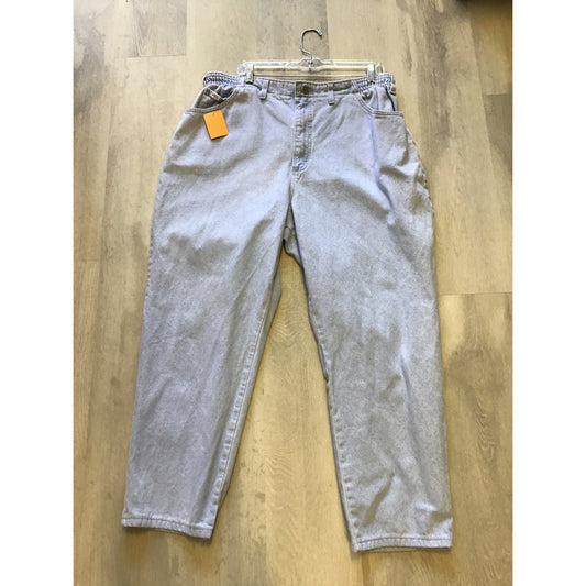ELY Vintage 80s Lee Light Wash Mom Jeans Elastic Waist Relaxed Fit Women's 22W