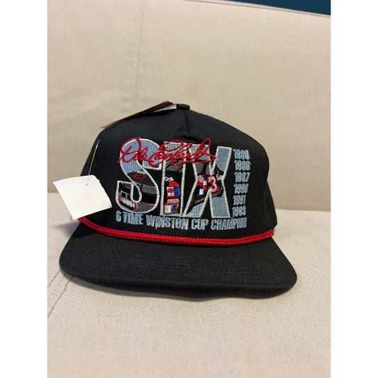 Deadstock Dale Earnhardt Sr 6 Six Time Winston Cup Champion Hat Black Snapback