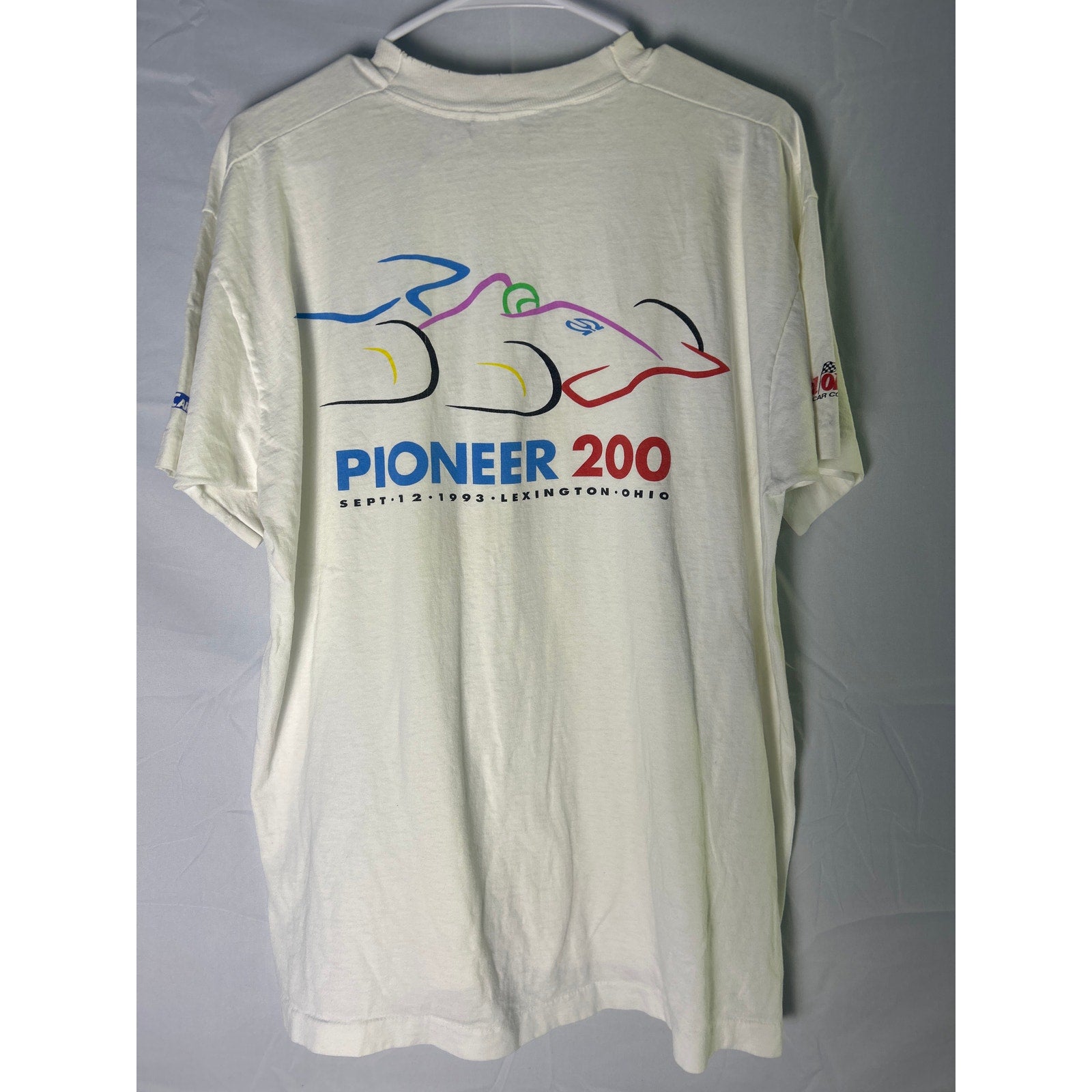1993 IndyCar CART Pioneer 200 Lexington, Ohio Racing Graphic White Shirt XL