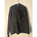 Johnny Blaze Method Man X Skull Leather Material Full Zip Hoodie Jacket Size XL