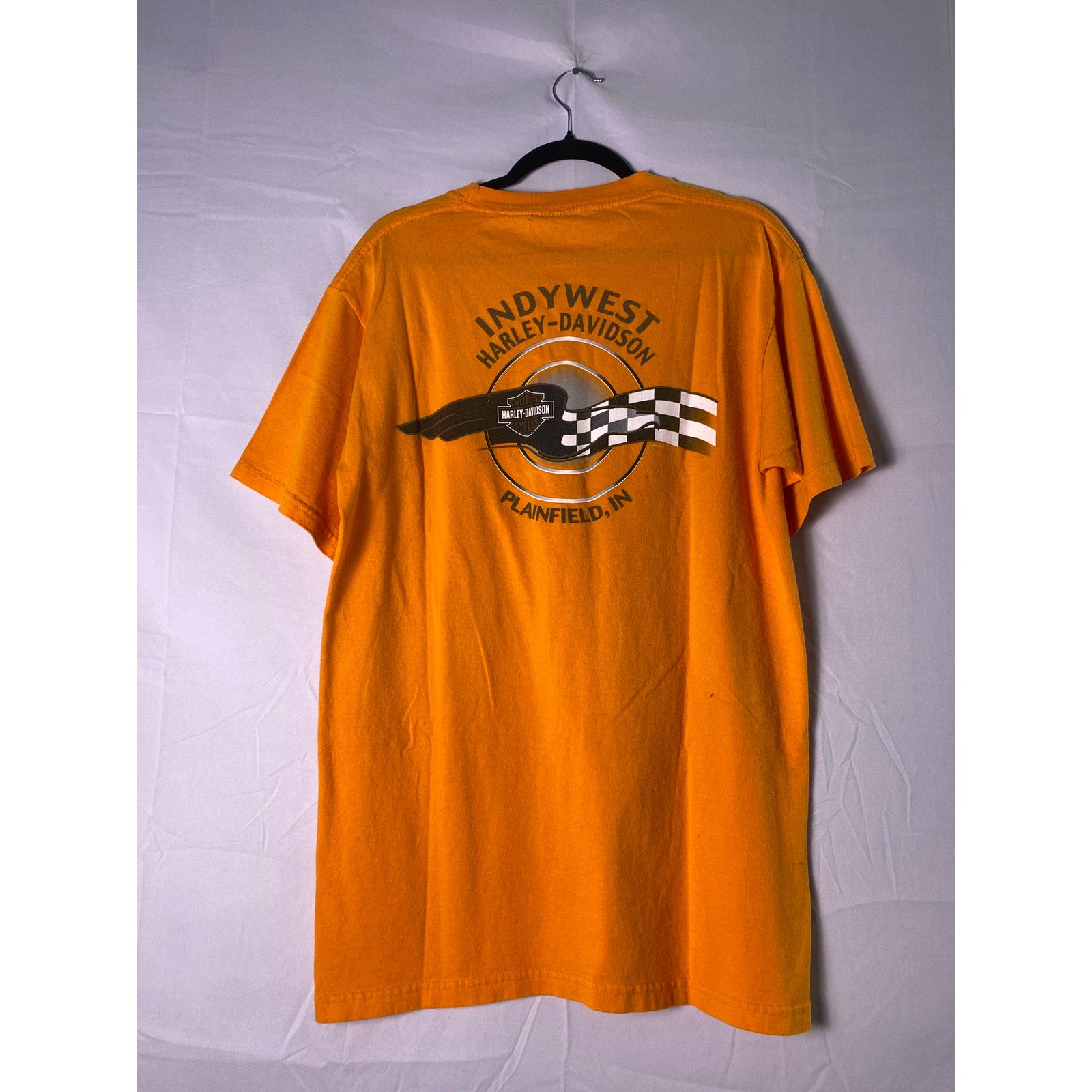 Harley Davidson 1903 Classic INDYWEST Plainfield, IN Orange Shirt Size Large
