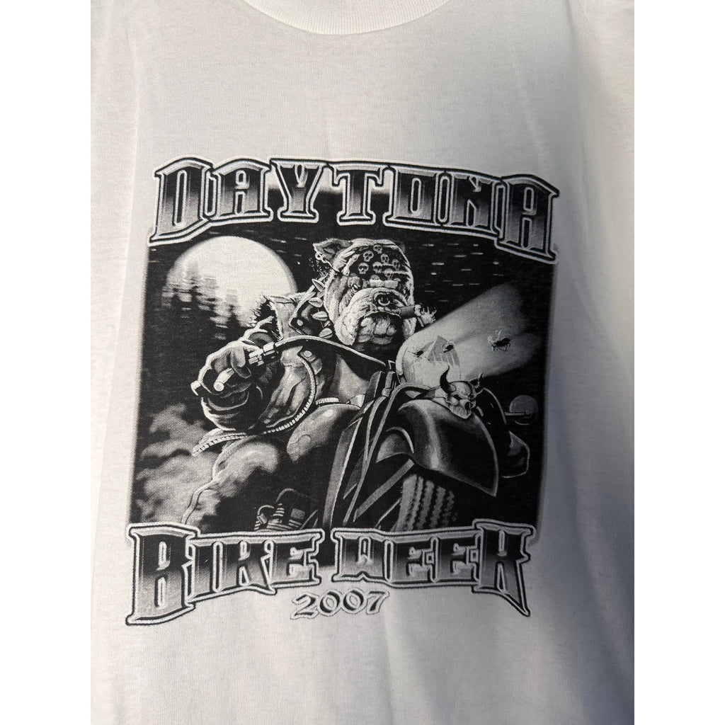 Delta Pro Weight Bike Week 2007 Daytona Print White Shirt Men's Size XL