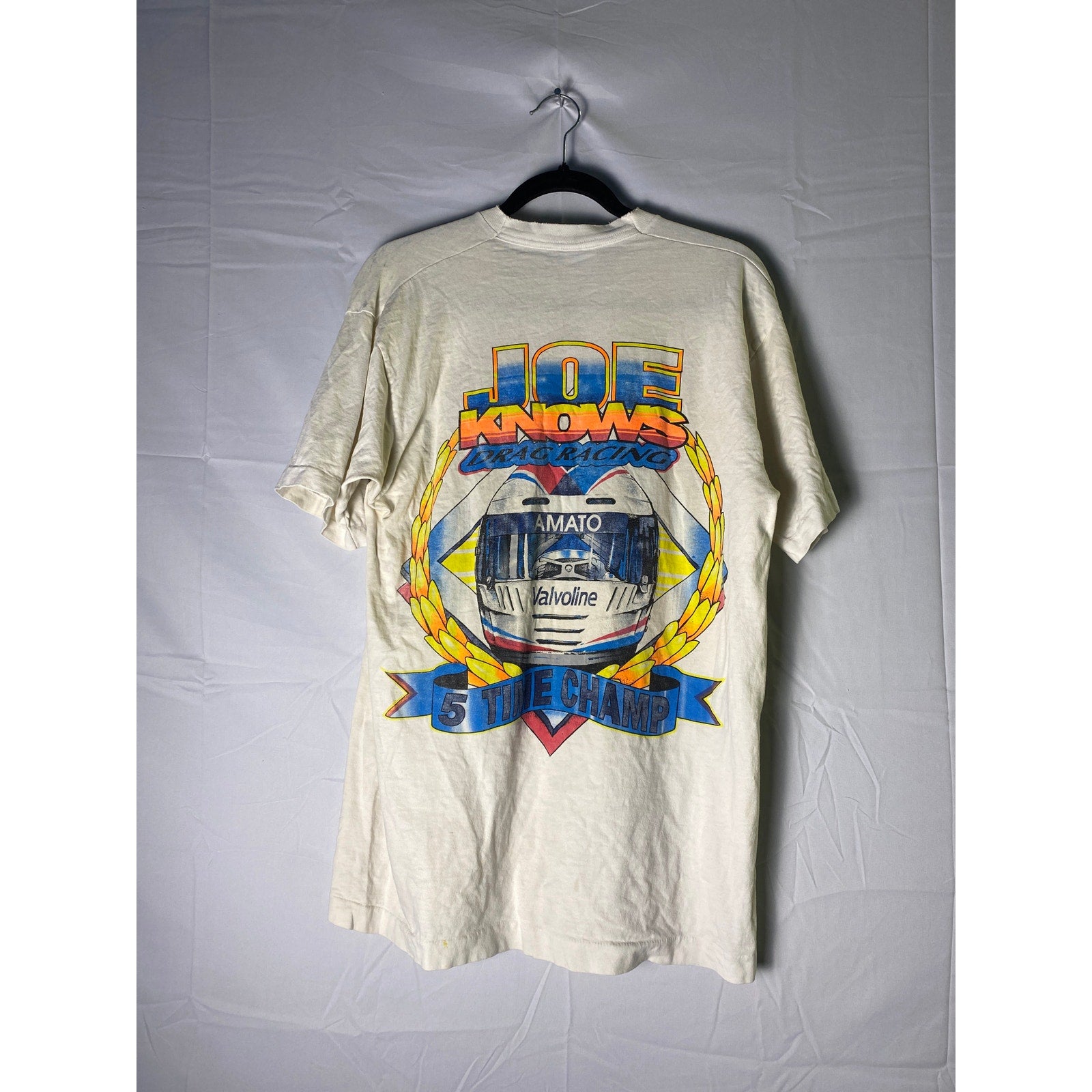 Sport Service Joe Amato Racing Valvoline 5-Time Champ Print Shirt Men's Large