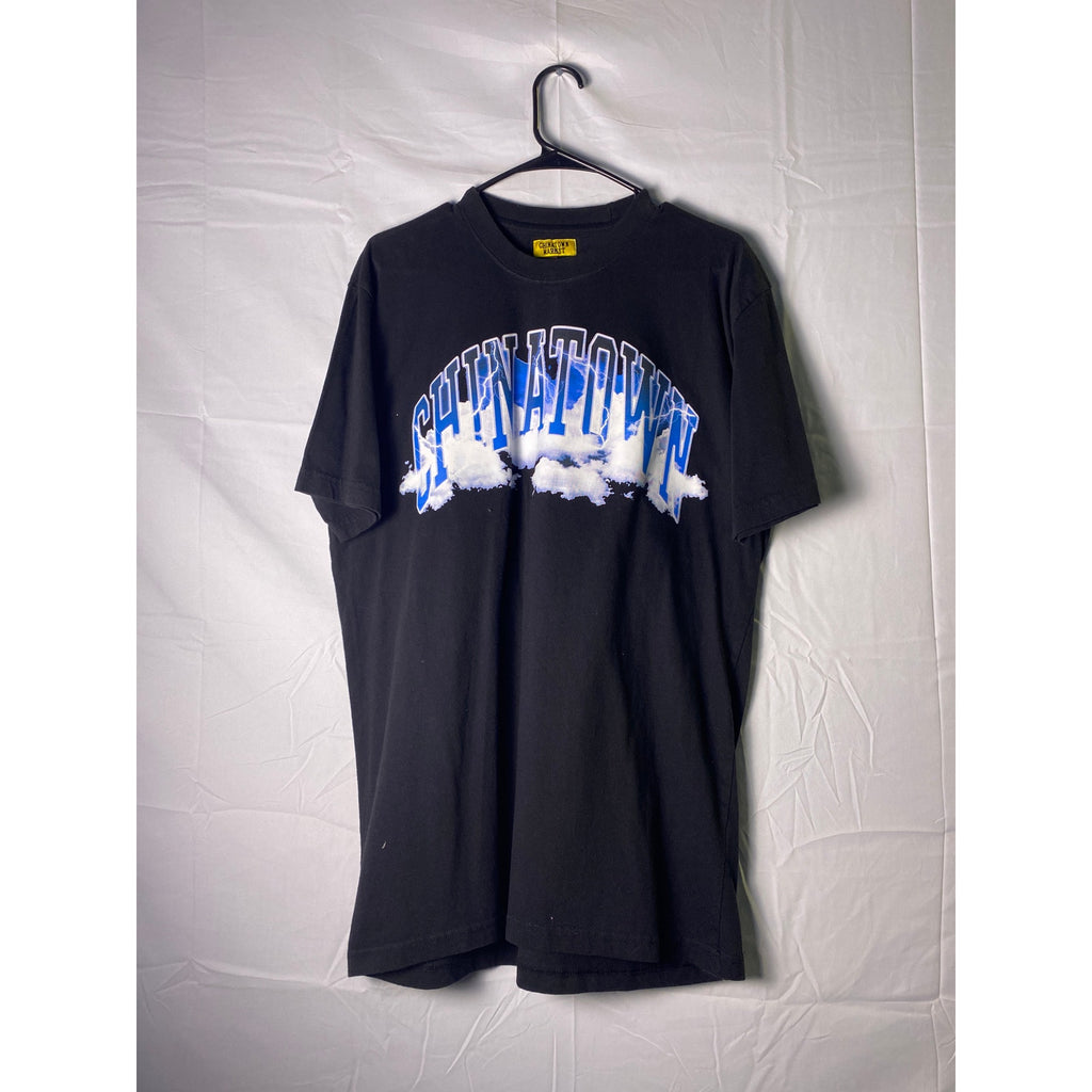 Chinatown Market Thunder Lightning Storm Cloud Logo Black Shirt Size XL