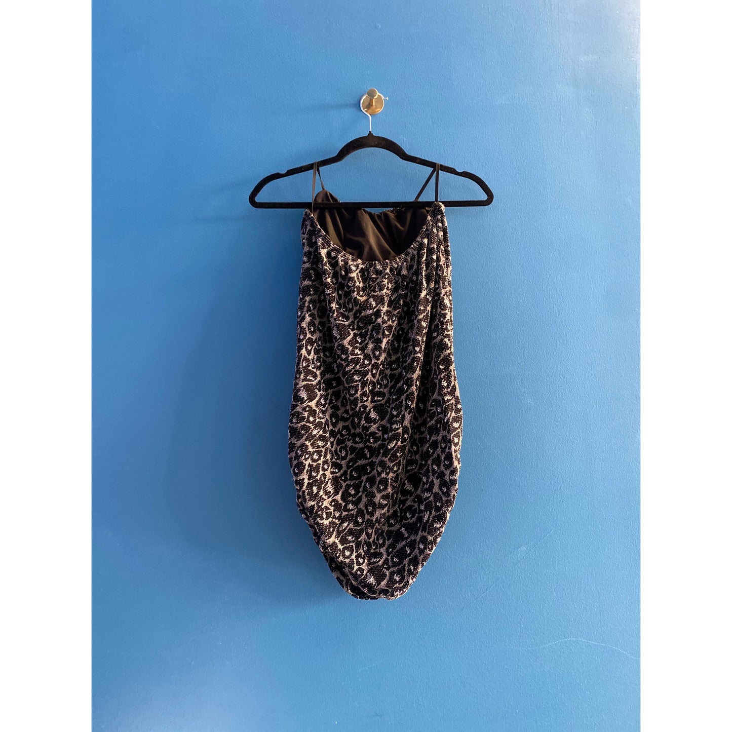 Y2K Fashion Magazine Sleeveless Top/Mini Dress Animal Print Women's Size Small
