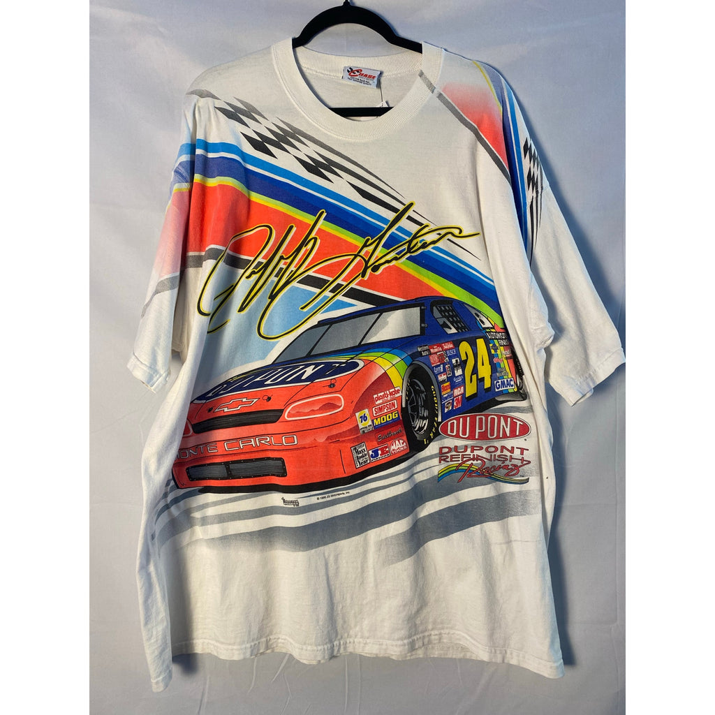 Vintage 1990s Jeff Gordon NASCAR All-over Print Shirt Crewneck Men's Size 2XL