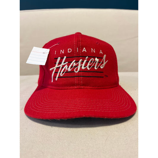 Vintage Youngan  Indiana Hoosiers Snapback College Hat Red