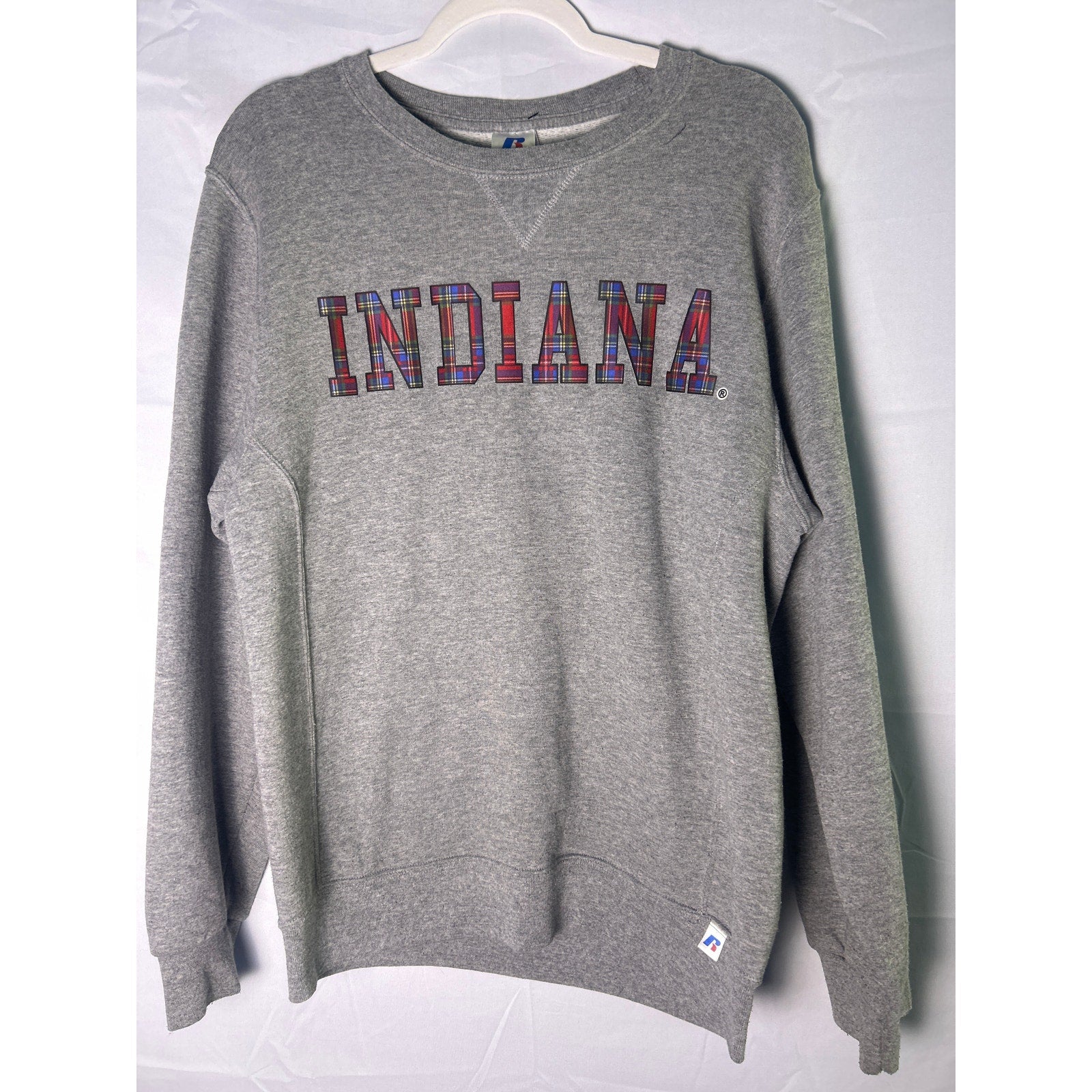 Russell Athletic IU INDIANA Hoosiers Gray Crewneck Sweatshirt Pullover Medium