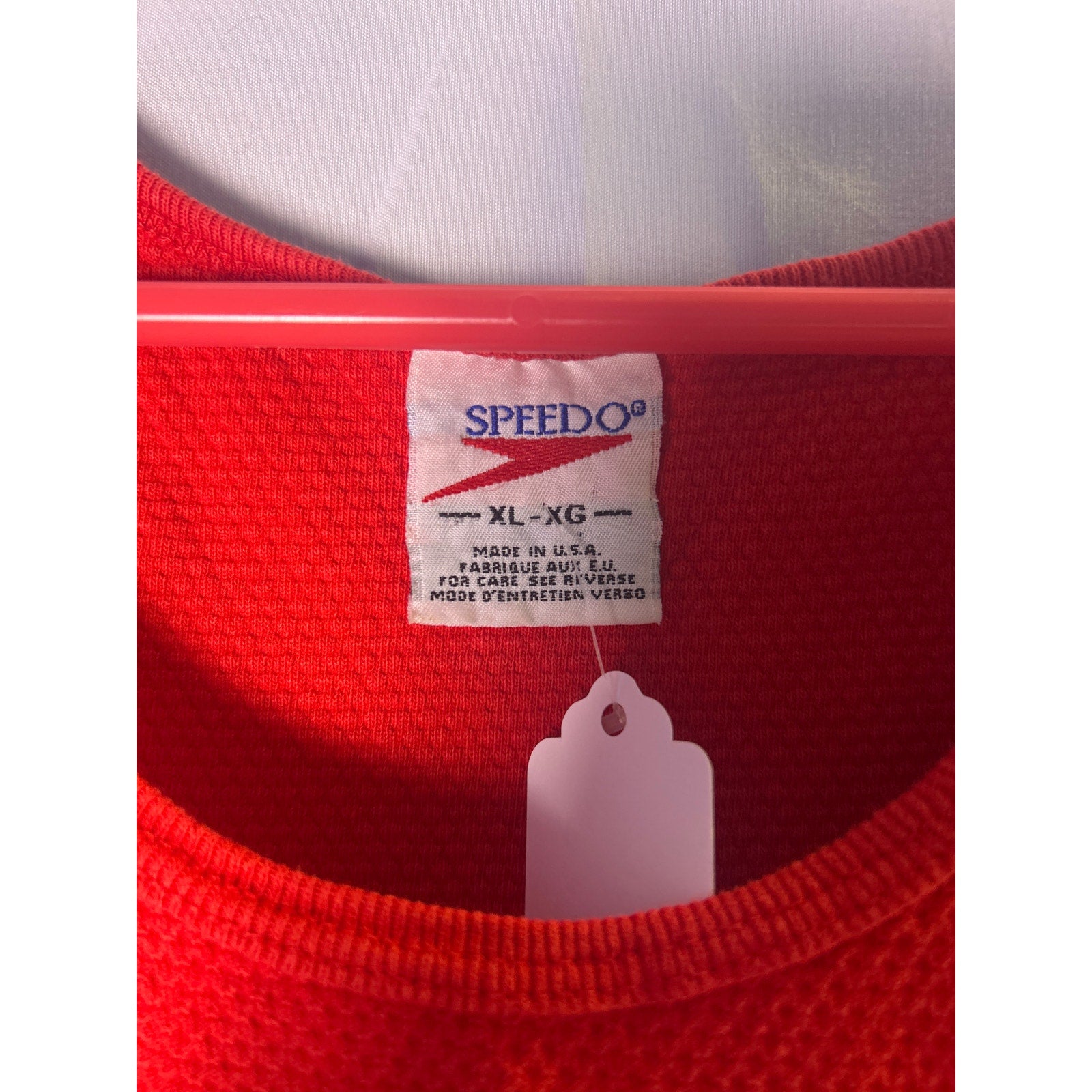 Speedo Red Tank Top Swimwear Beach Summer Men's Size XL