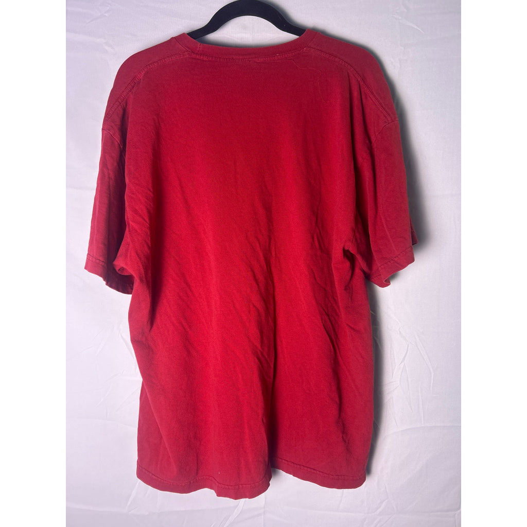Y2K If I follow you home Will you keep me? Graphic Print Red Shirt Men's XL/2XL