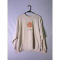 VANS Flames Resort Club Embroidered White Crewneck Pullover Sweatshirt Medium