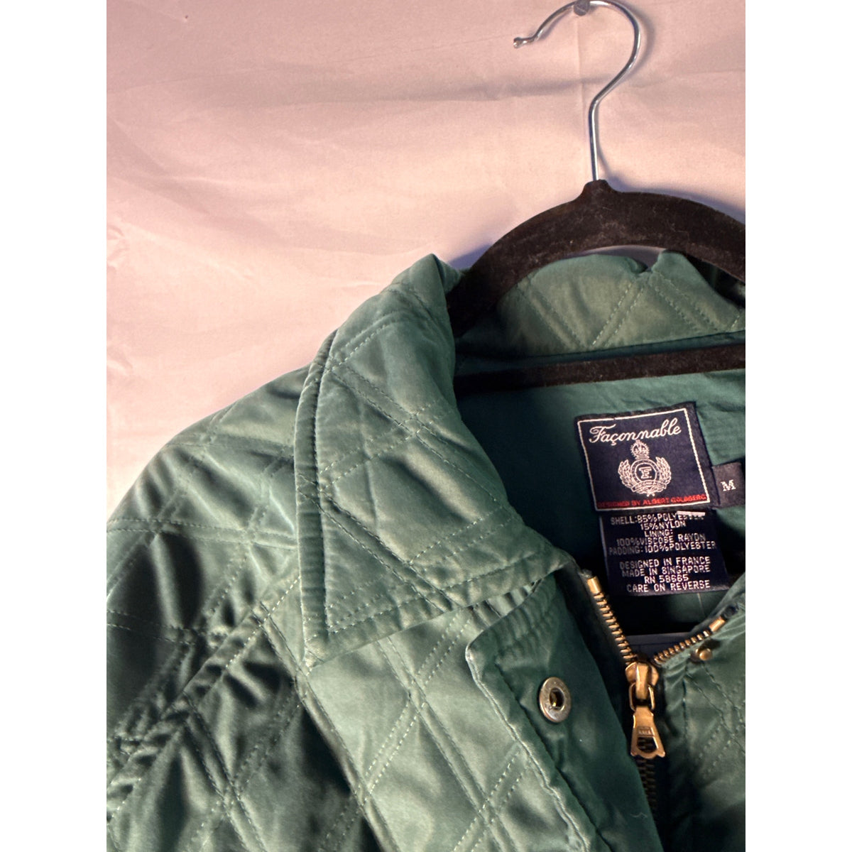 Facconable Quilted Green Jacket