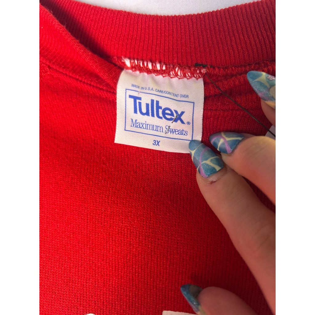 Tultex IU Indiana University Red Crewneck Pullover Sweatshirt Women's Plus 3X