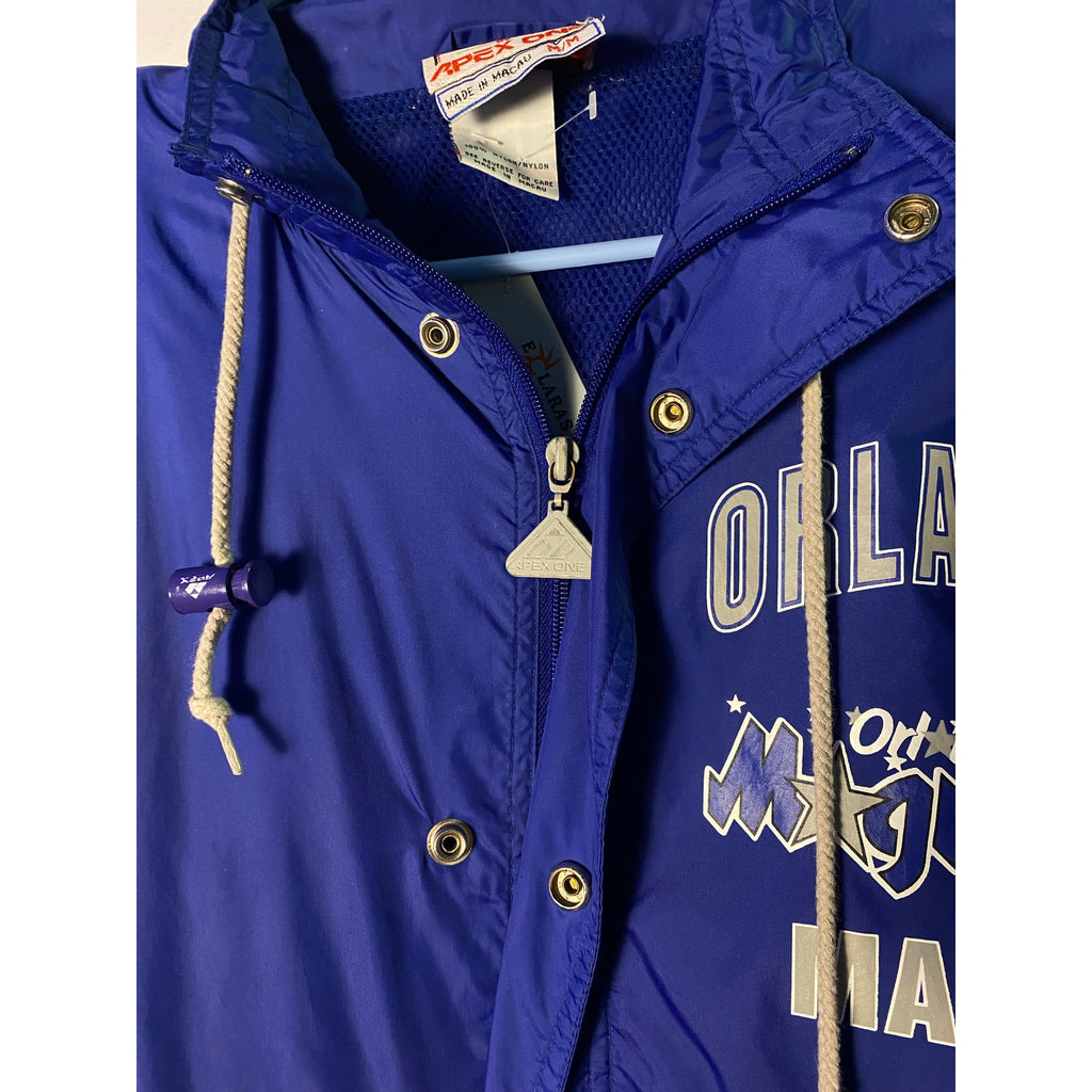 Vintage NBA x APEX ONE Orlando Magic Basketball Jacket Blue Windbreaker Medium