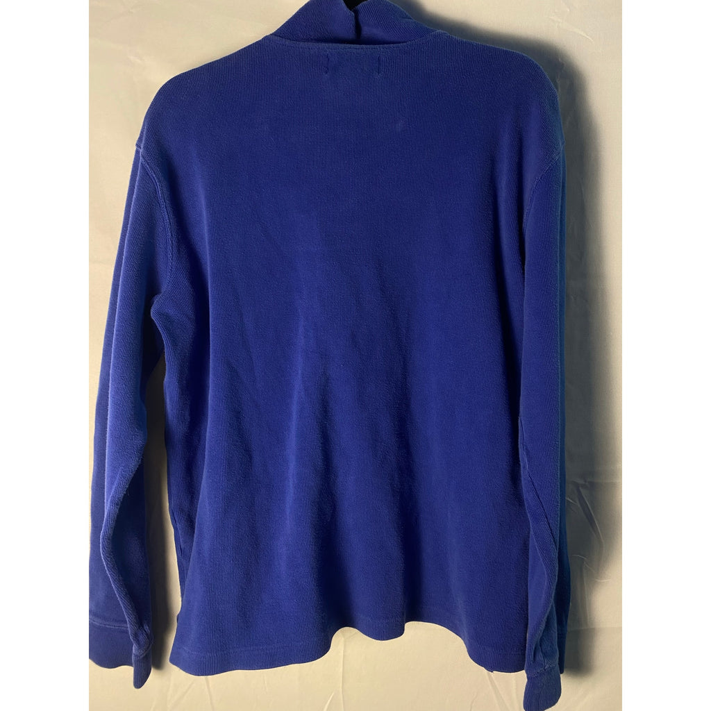 Vintage Polo by Ralph Lauren Blue Polo Sweater Quarter Zip Pullover Size Large