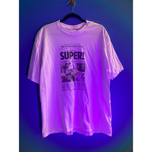Vintage Super Bowl Indianapolis Colts Peyton Manning NFL Football Shirt Size XL