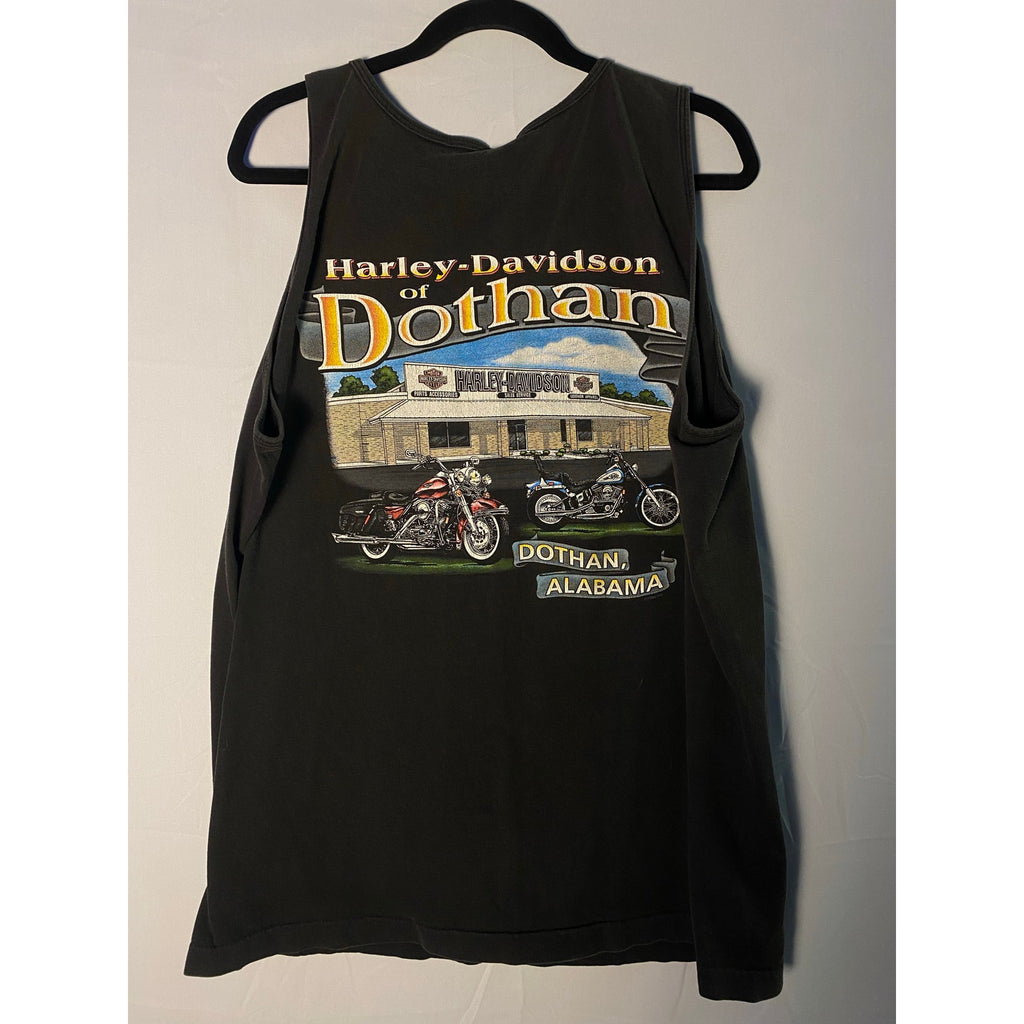 Harley Davidson Dotham, Alabama Black Tank Top Men's Size XXL If I have to..