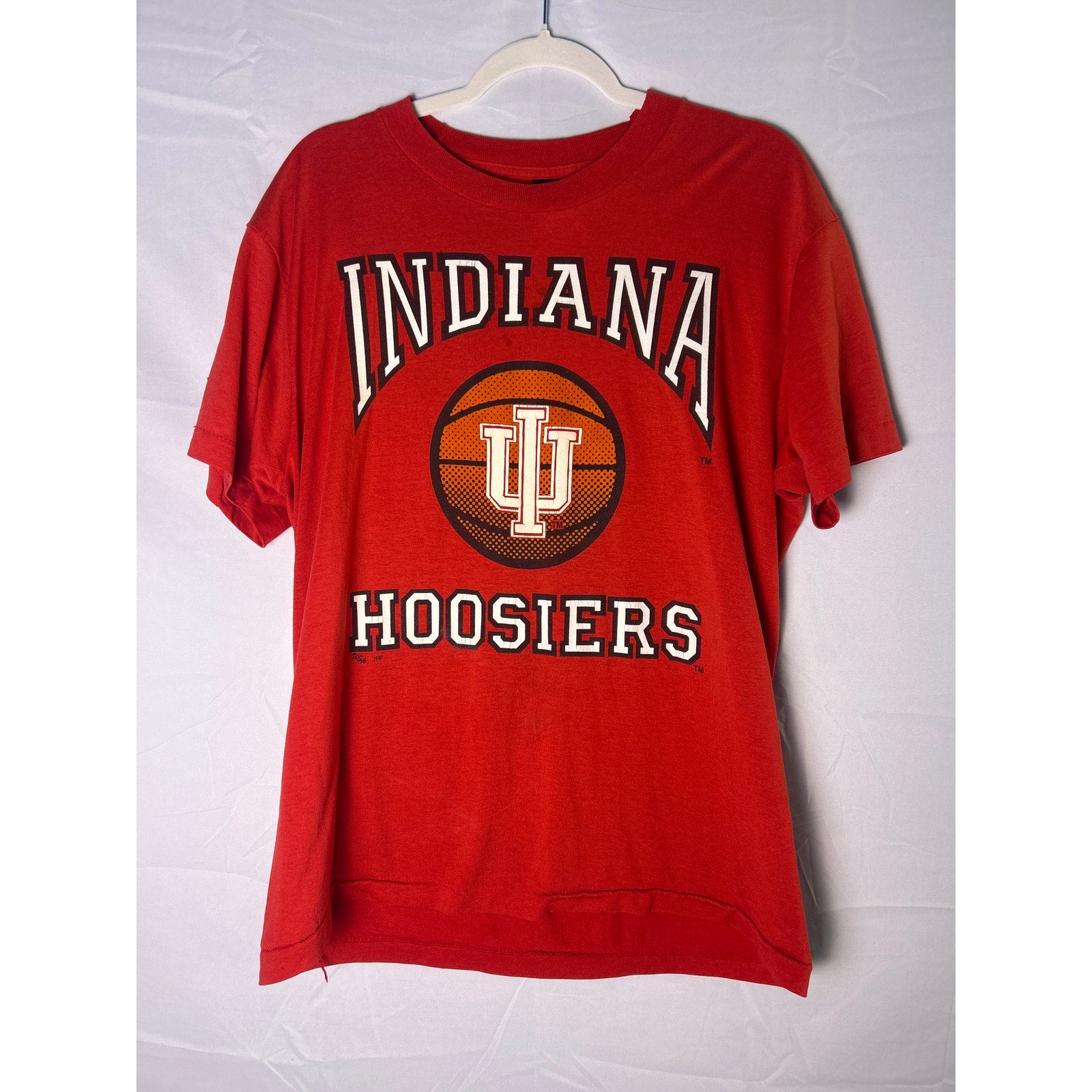 Screen Stars Indiana Hoosiers Graphic Print Red T-shirt Women's Size XL