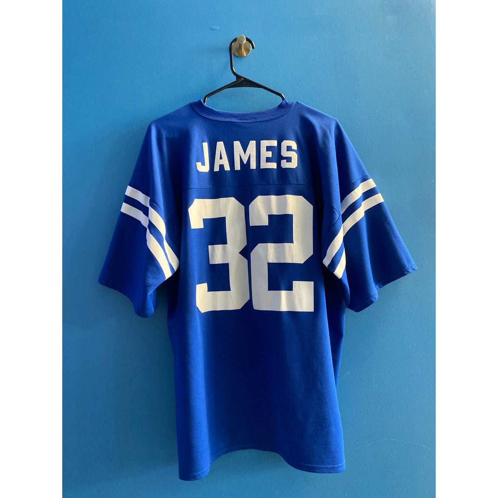 Logo Athletic Indianapolis Colts Edgerrin James #32 Blue Jersey V-neck Size XL