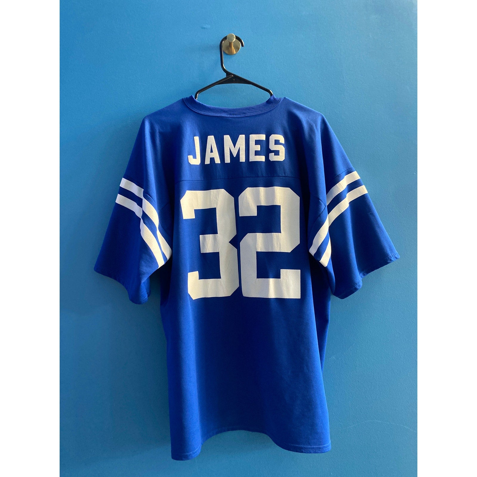 Logo Athletic Indianapolis Colts Edgerrin James #32 Blue Jersey V-neck Size XL