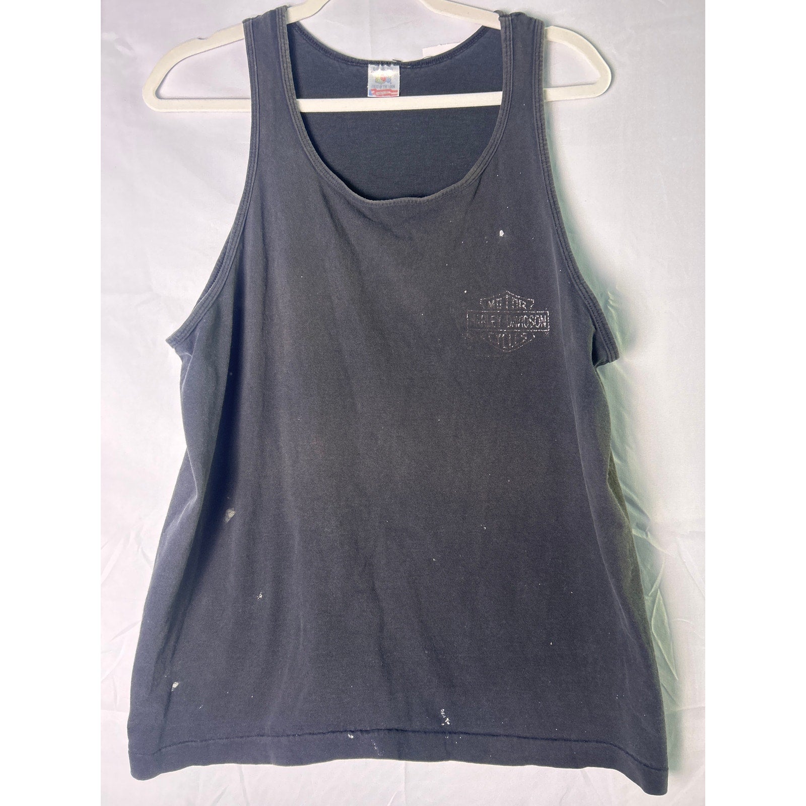 Fruit of the Loom Harley Davidson V-Twin St. Marten Black Tank Top Women's Large