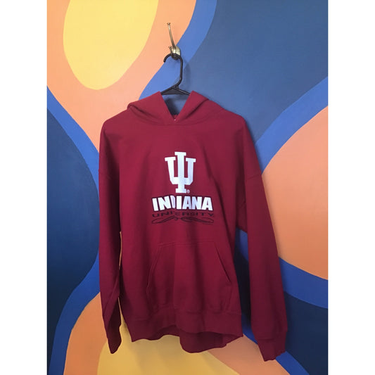 Gildan Indiana University Red Hoodie Sweatshirt Pullover Men's Size Large