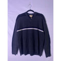 Sonoma Grey Black Striped V-neck Pullover Sweater Men's Size Large Acrylic