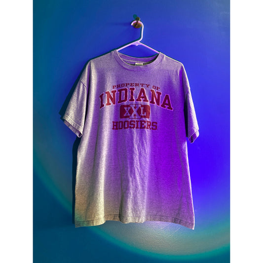 Delta Pro Weight Property of INDIANA XXL Hoosiers Print Gray Shirt Men's Size XL