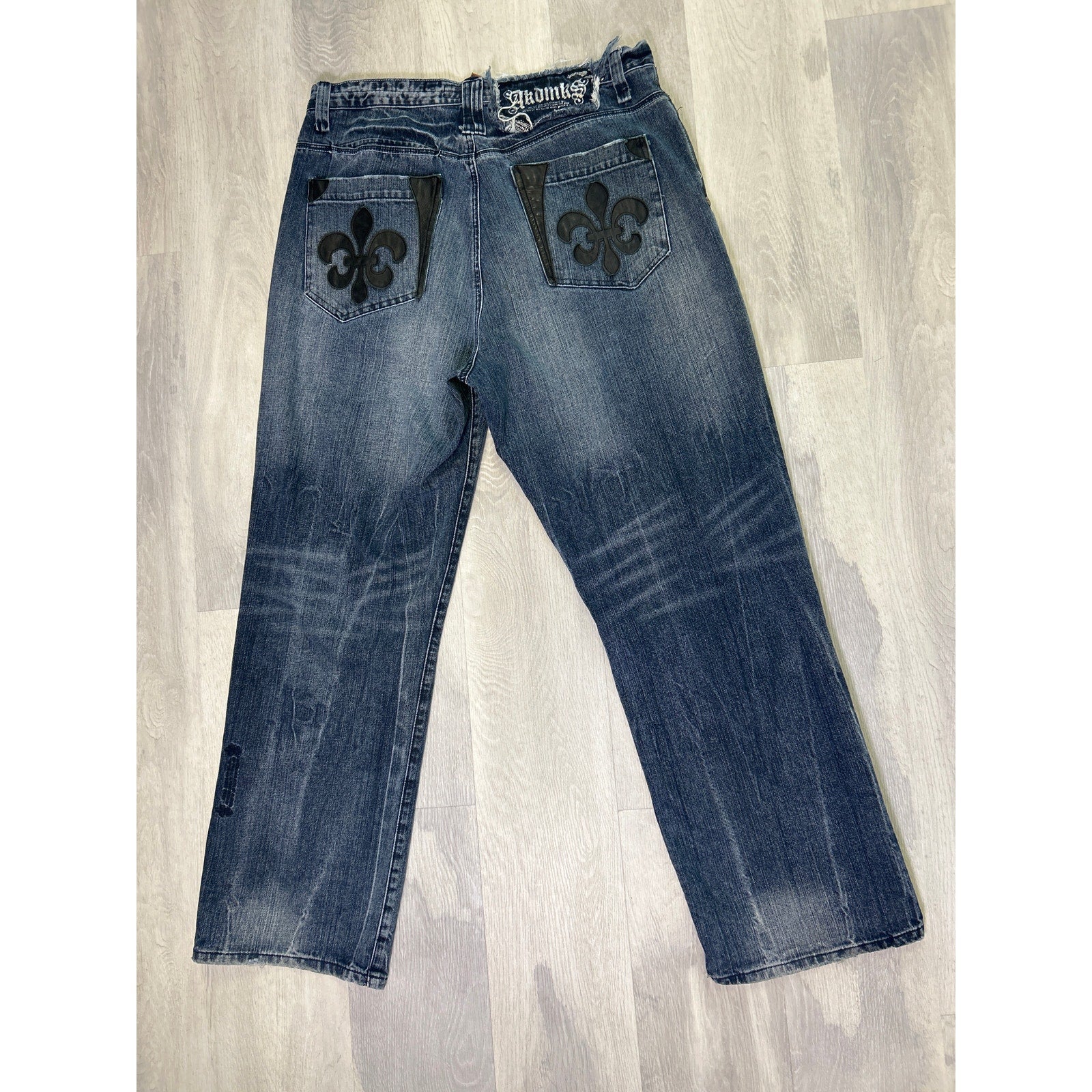 Vintage Y2K Akademiks Straight Leg Dark Wash Baggy Fit Jeans Men's Size 38/34