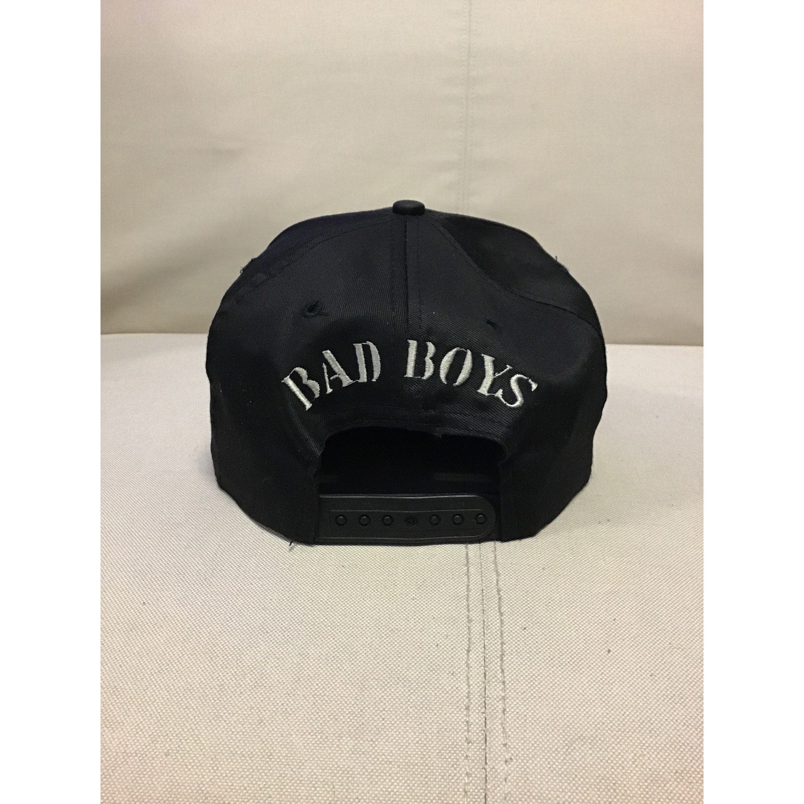 Vintage 90s COPS BAD BOY Embroidered Reality TV Series Snap Back Black Hat Cap